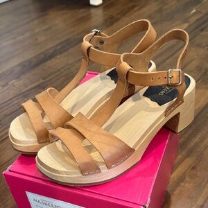 Swedish Hasbeens Birgit Tan Leather Sandals